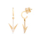 Arrow Diamond Dangle Earrings