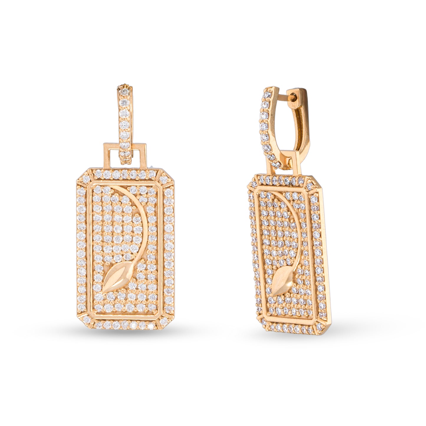 Signature Buds Diamond Gold Earrings