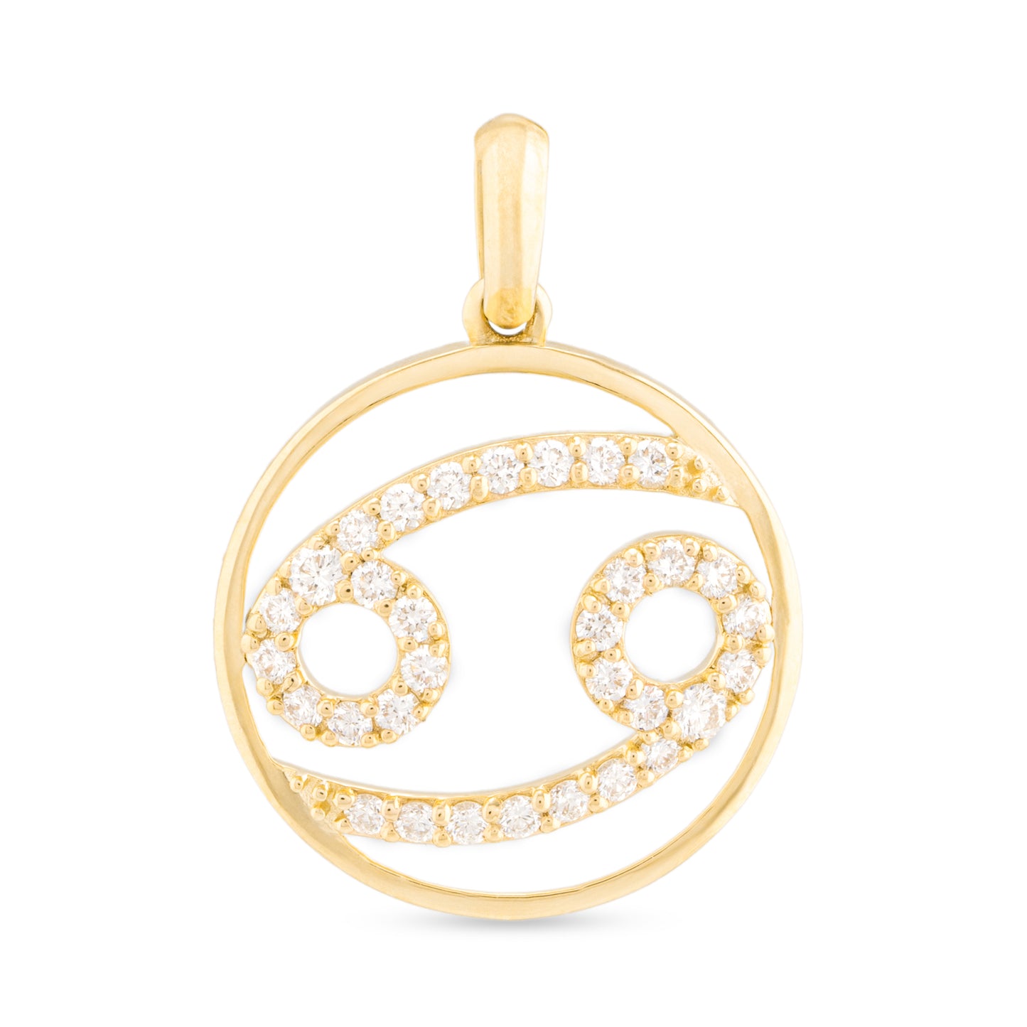 Cancer Zodiac Diamond Pendant