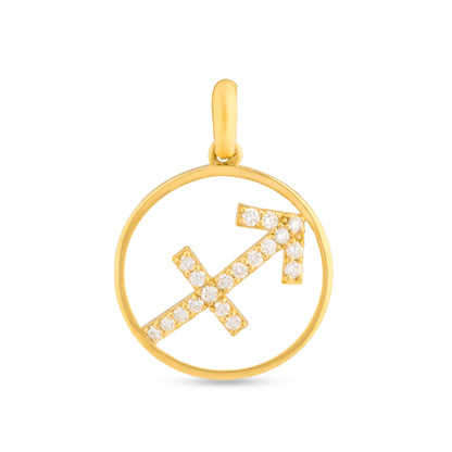 Sagittarius Zodiac Diamond Pendant