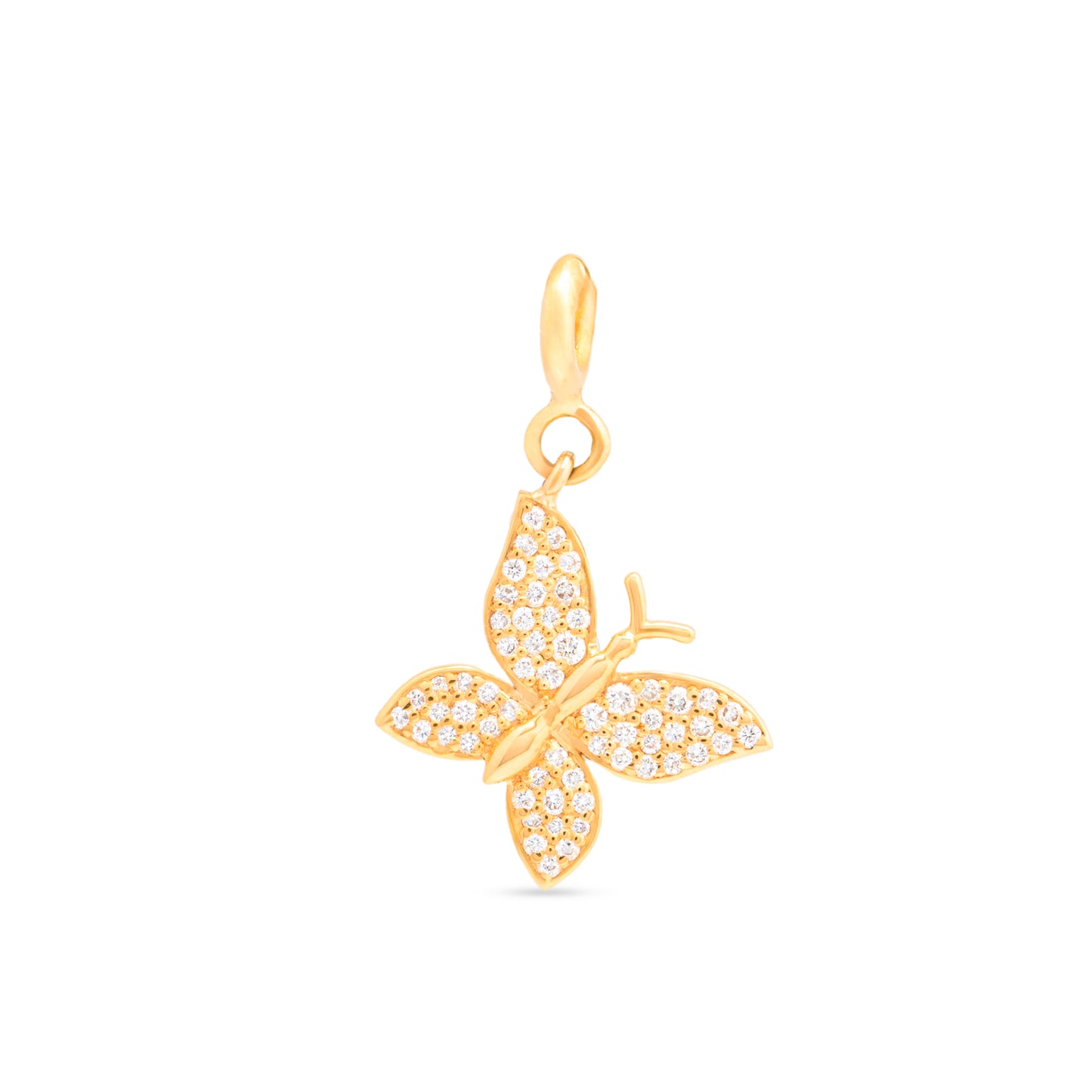 Dainty Butterfly Diamond Charm