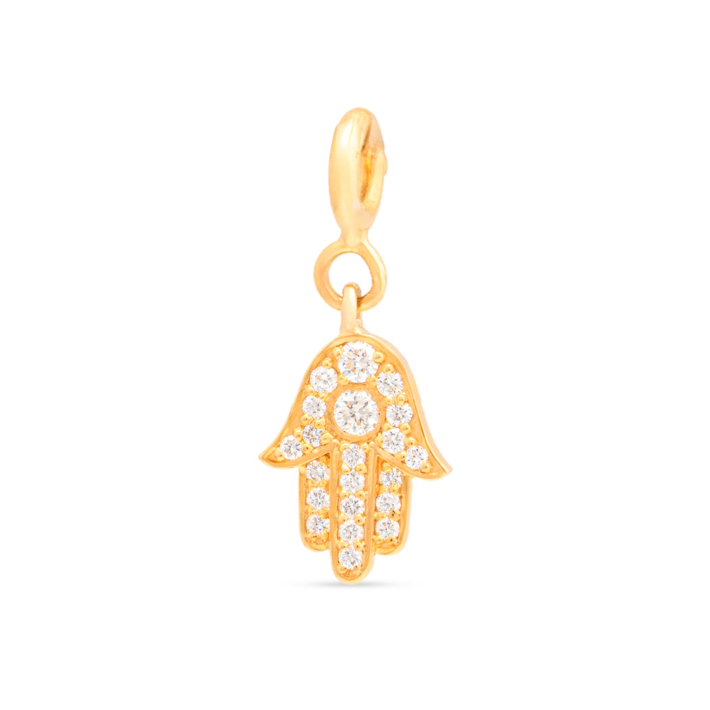 Hamsa Hand Diamond Charm