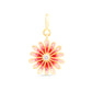 Enamel Pink Daisy Flower Diamond Charm