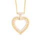 Diamond and Ruby Heart in Heart reversible Necklace