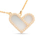 Mother of Pearl and Diamond Heart Necklace