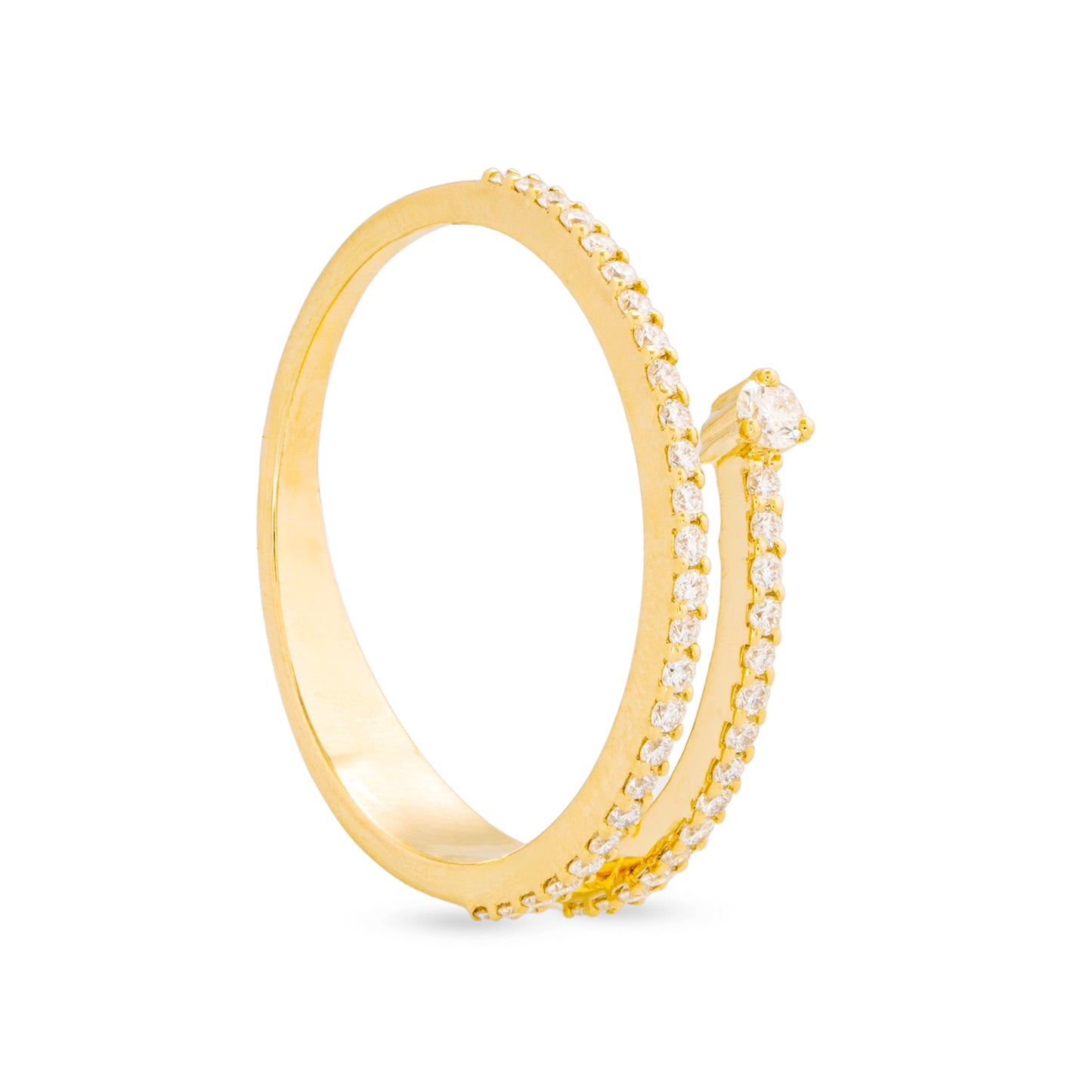 Crossover Stackable Diamond Ring