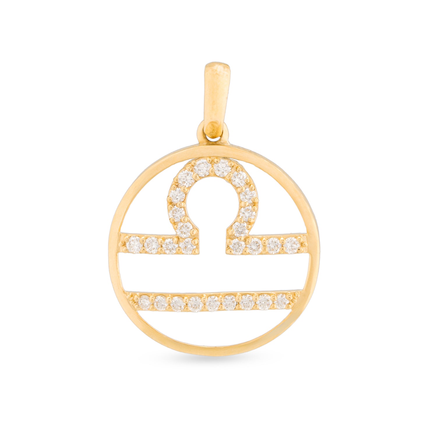 Libra Zodiac Diamond Pendant