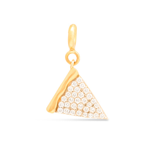 Pizza Gold and Diamond Charm