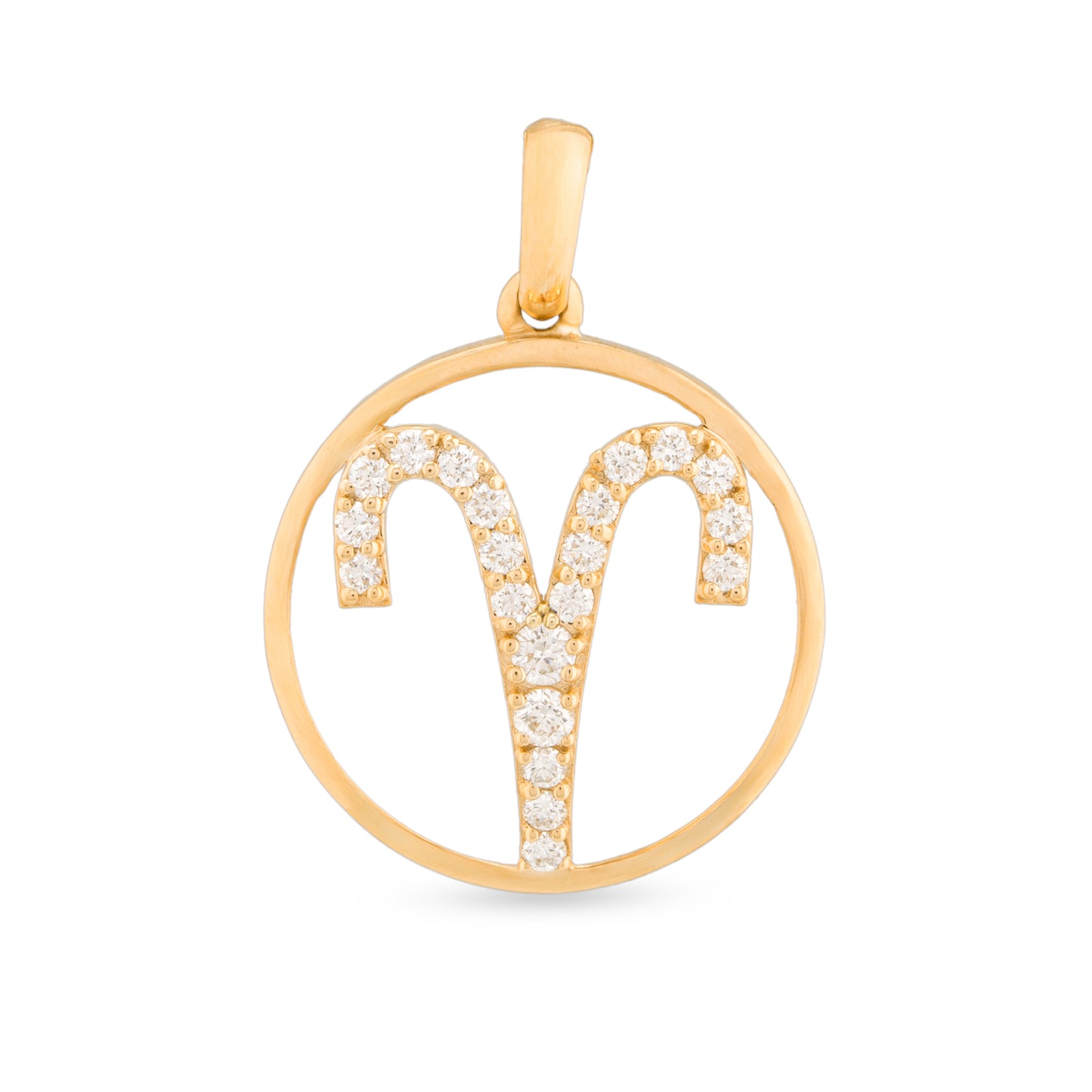 Aries Zodiac Diamond Pendant