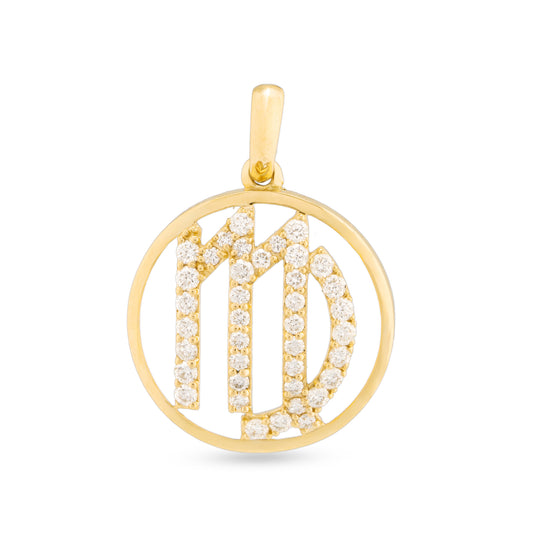 Virgo Zodiac Diamond Pendant