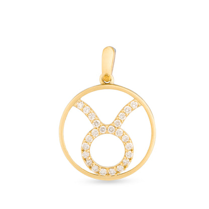 Taurus Zodiac Diamond Pendant