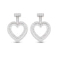 Diamond and Ruby Heart in Heart reversible Earrings