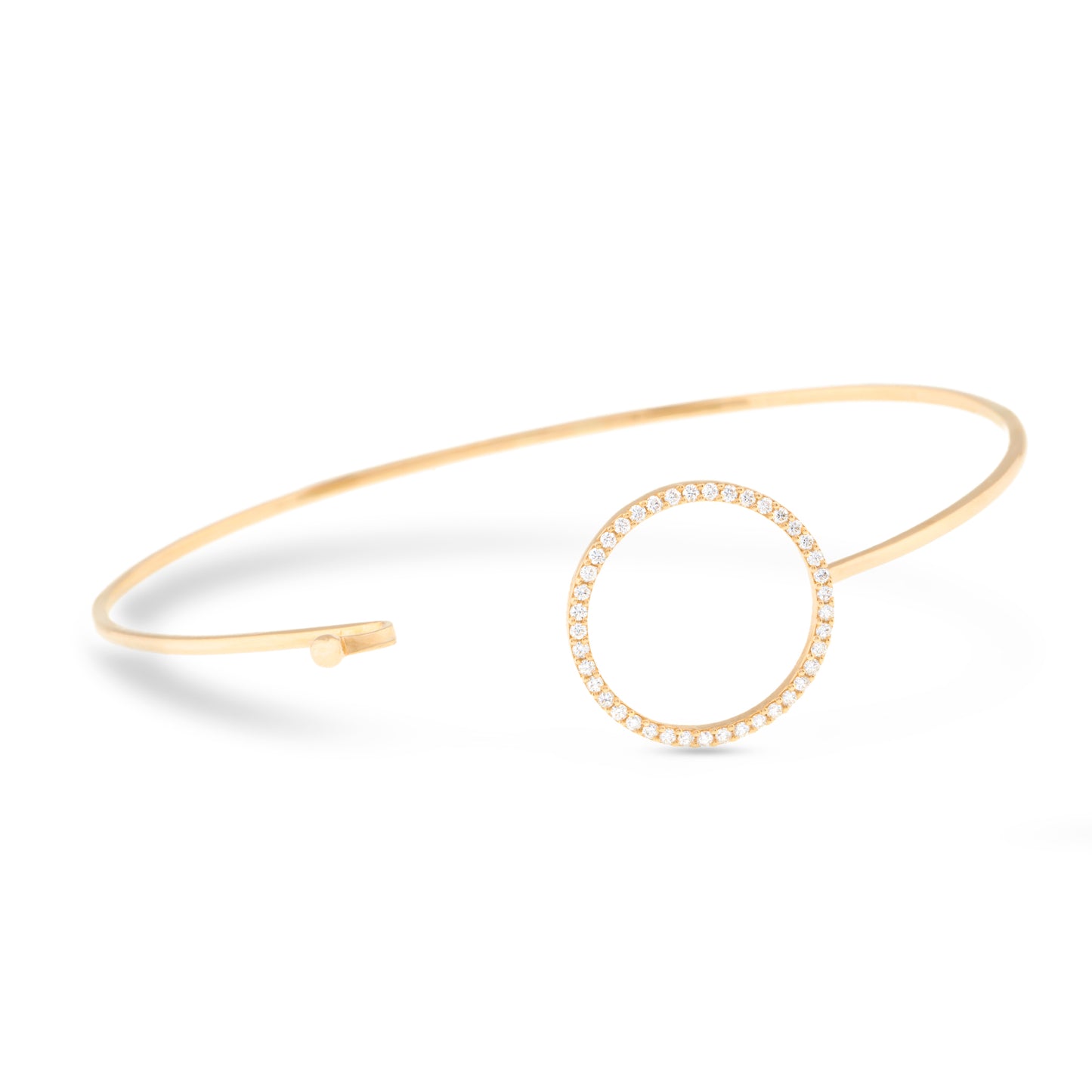 Classic Circle Gold and Diamond Bracelet