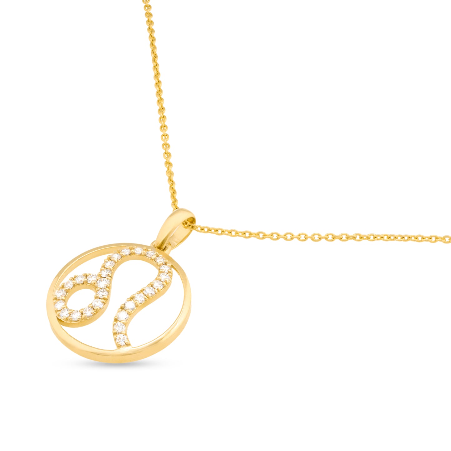 Leo Zodiac Diamond Pendant