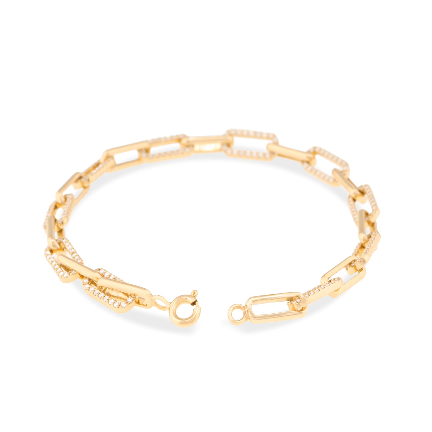 Interlinked Diamond Stackable Bracelet