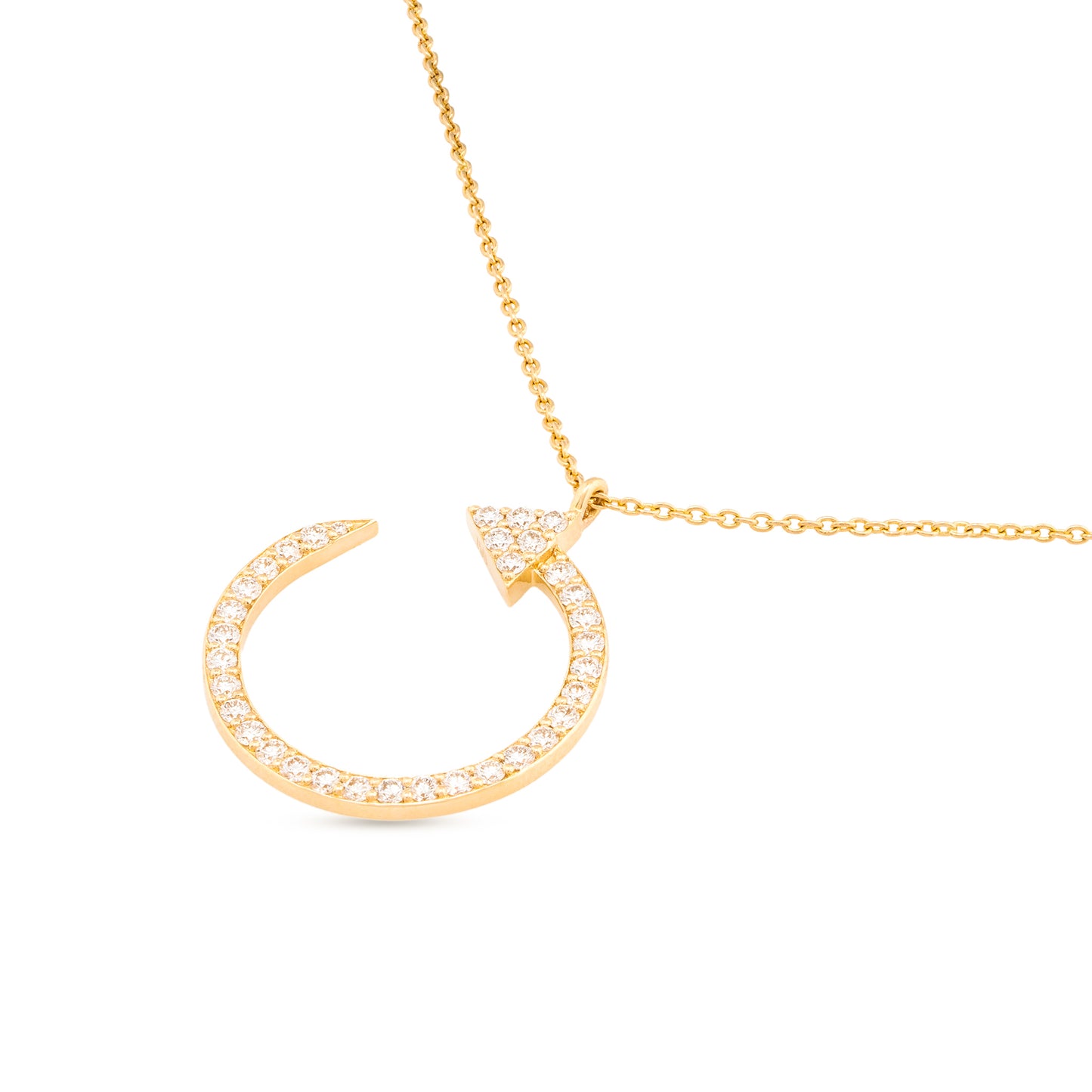 Round Arrow Diamond Necklace