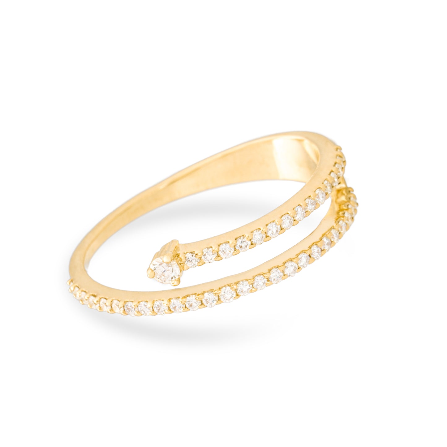 Crossover Stackable Diamond Ring