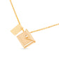 Customizable Gold and diamond Letter Envelope Necklace