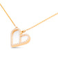 Mother of Pearl and Diamond Heart Necklace