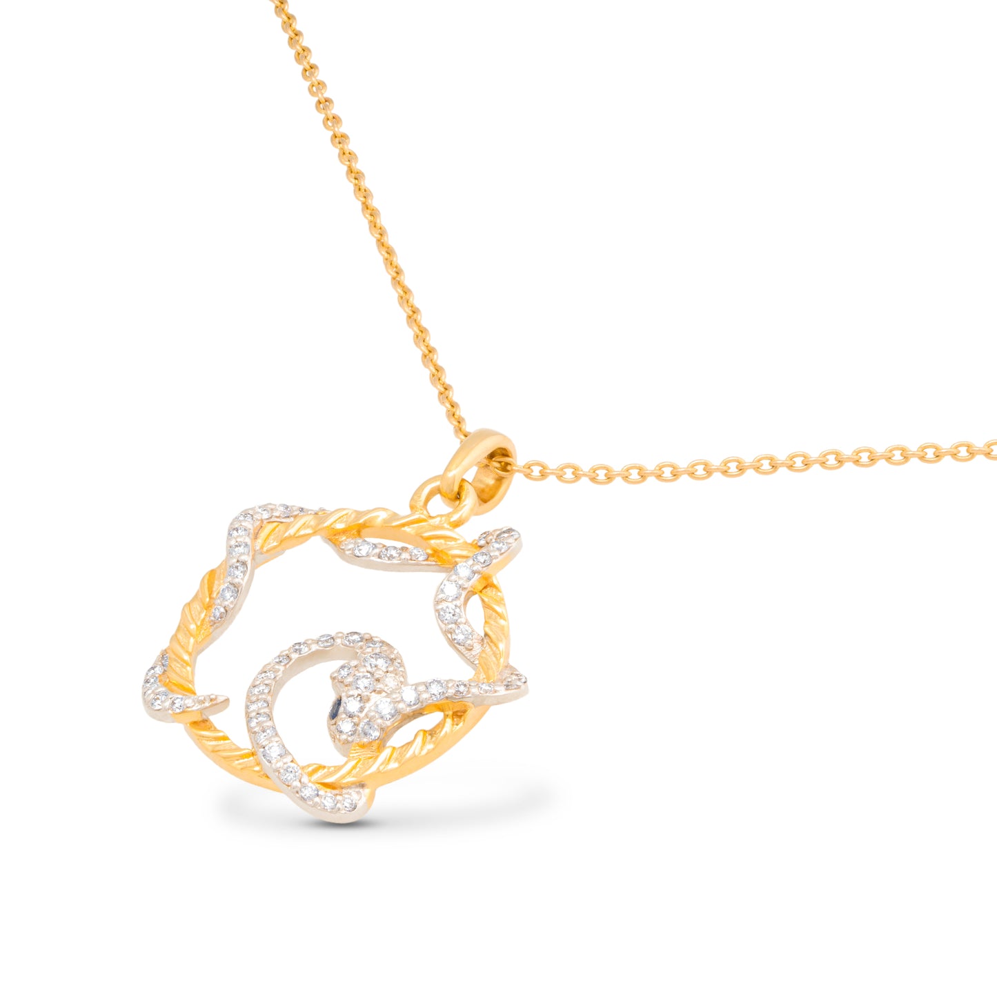 Ouroboros Serpenti Diamond Pendant