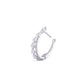 Cross Over Diamond Snug Hoops