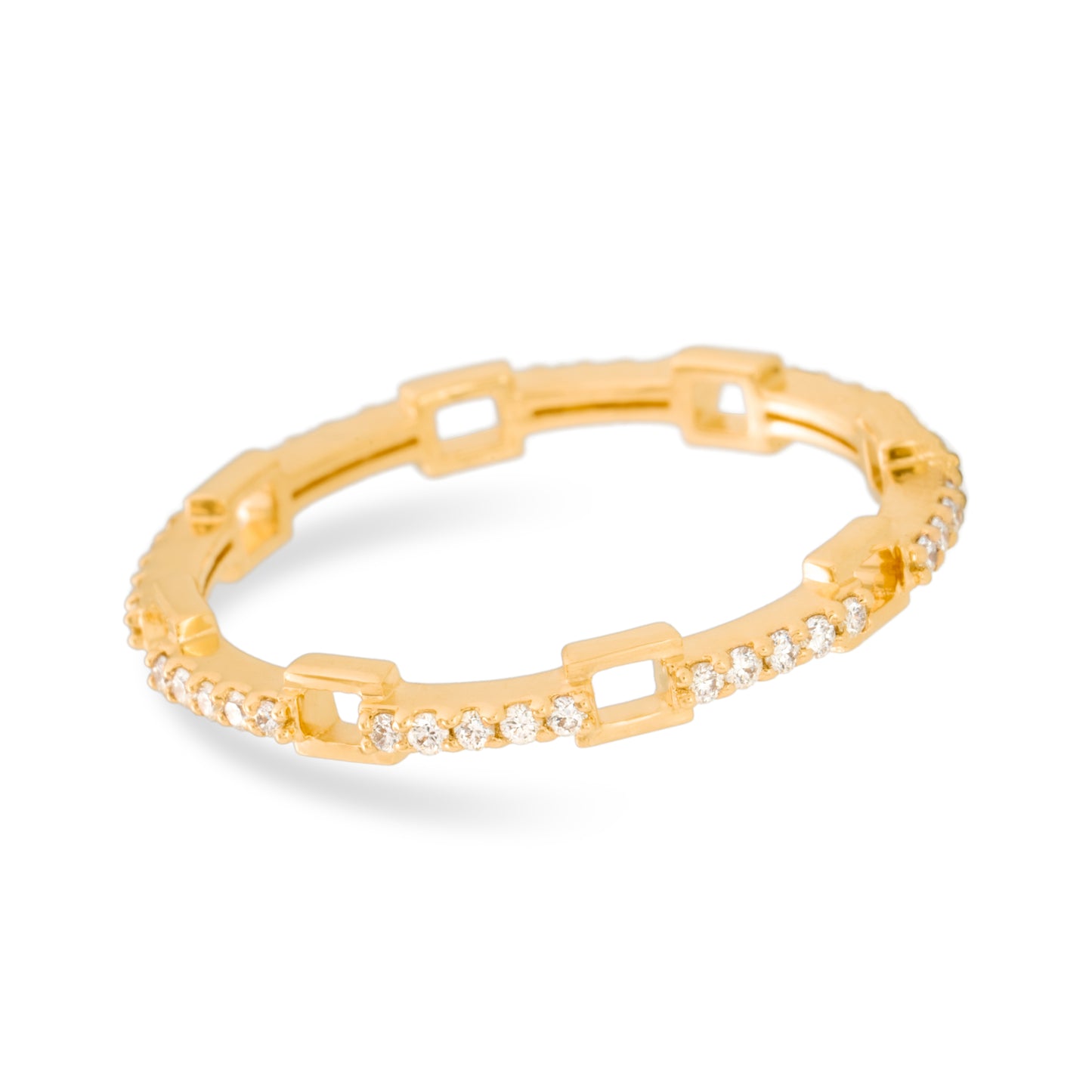 Mini Interlocked Stackable Diamond Ring