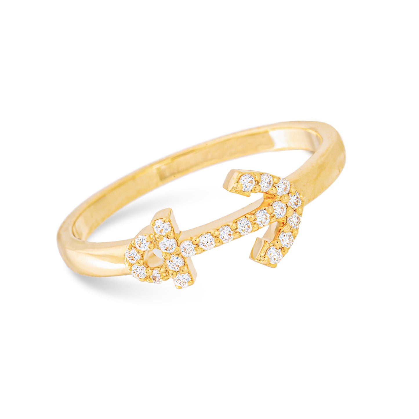 Anchor Diamond Stackable Ring