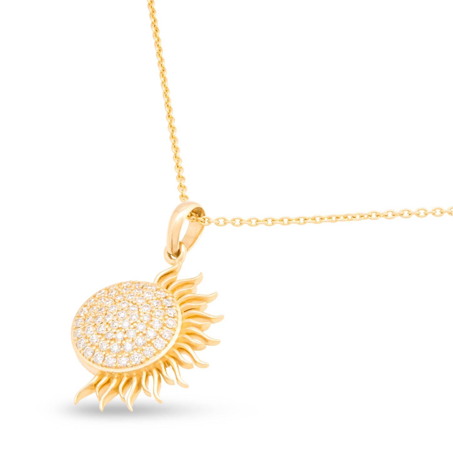 Radiant Sun Diamond Pendant