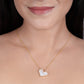 Mother of Pearl and Diamond Heart Necklace