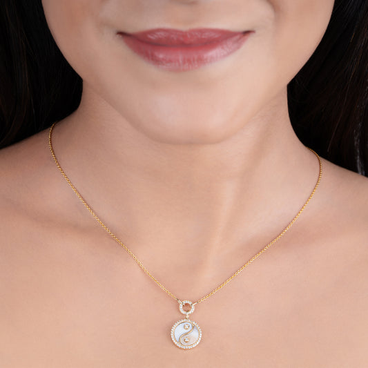 Yin Yang Mother of Pearls Necklace