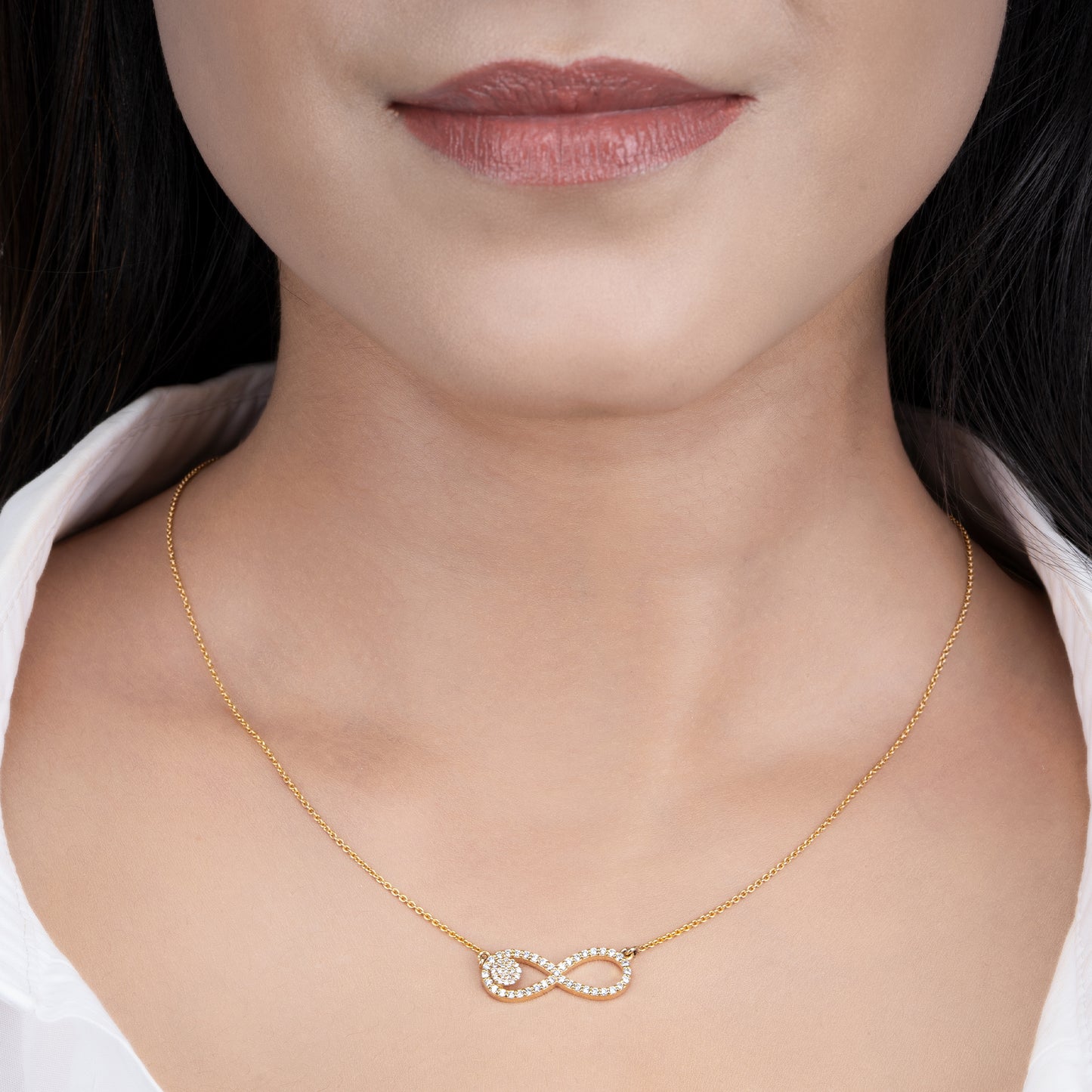 Hope Infinity Gold Diamond Necklace